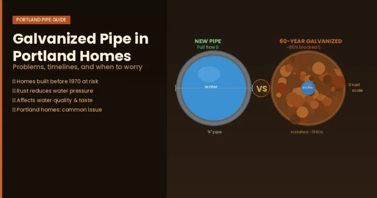 Galvanized Pipe in Portland Homes: Problems, Timelines, and When to Worry